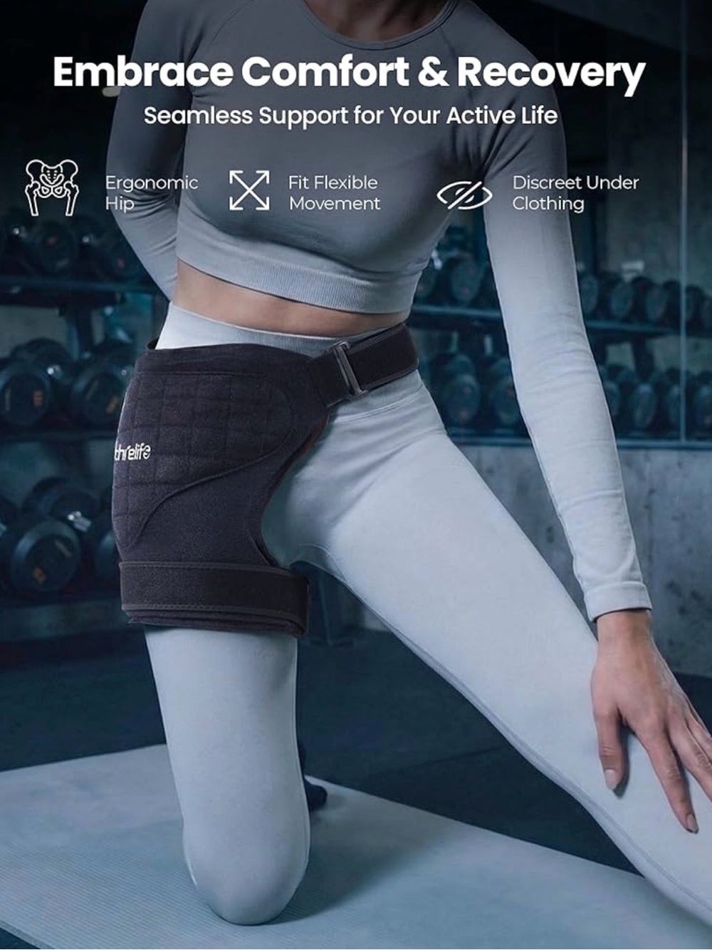 3D Hip Ice Pack Wrap After Surgery With 2-Layer Cooling Gel